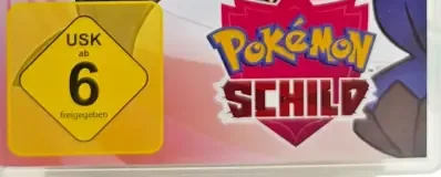 Pokémon Shield, the USK square on its front