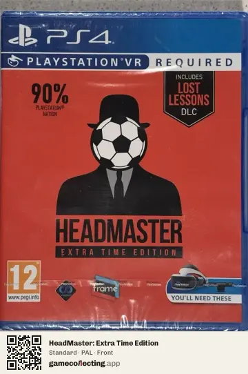 HeadMaster: Extra Time Edition PlayStation 4, PAL box front