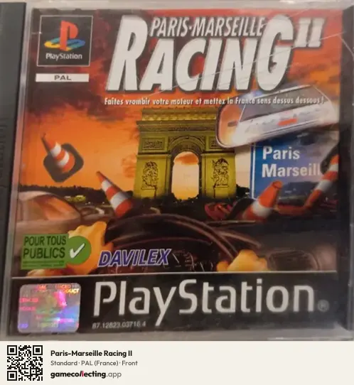Paris-Marseille Racing II PlayStation, France box front
