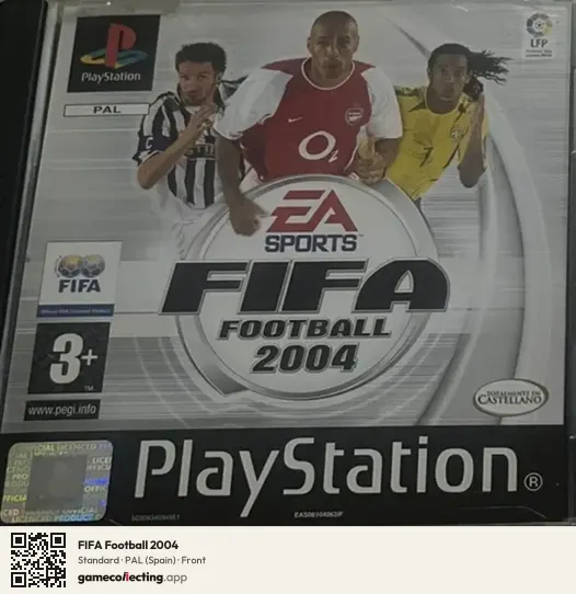 FIFA Football 2004 PlayStation, Spain box front