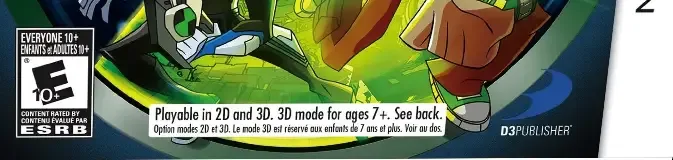 Ben 10: Omniverse, the ESRB box on its front