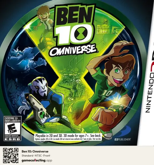 Ben 10: Omniverse Nintendo 3DS, NTSC box front