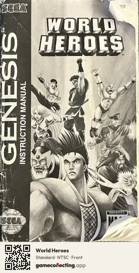 World Heroes Sega Mega Drive / Genesis, NTSC box front