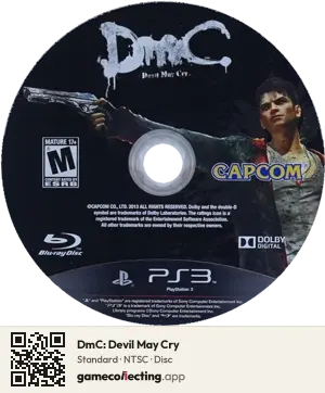 DmC: Devil May Cry PlayStation 3, NTSC disc