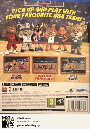 NBA Bounce PlayStation 5, PAL box back