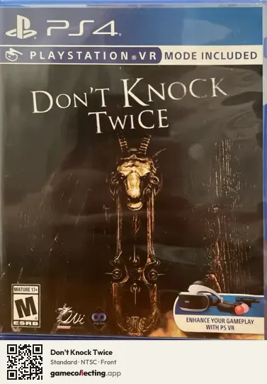 Don't Knock Twice PlayStation 4, NTSC box front