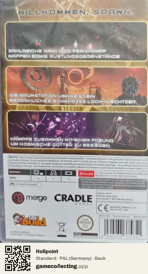 Hellpoint Nintendo Switch, Germany box back