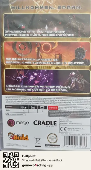 Hellpoint Nintendo Switch, Germany box back