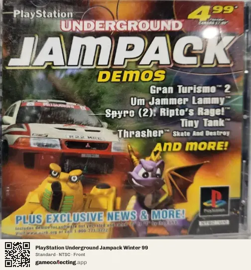 PlayStation Underground Jampack Winter 99 PlayStation, NTSC box front