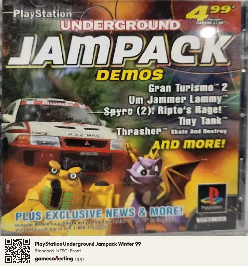 PlayStation Underground Jampack Winter 99 PlayStation, NTSC box front
