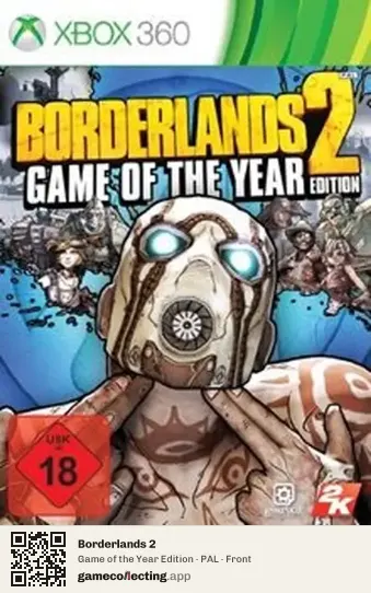 Borderlands 2 Xbox 360, PAL box front