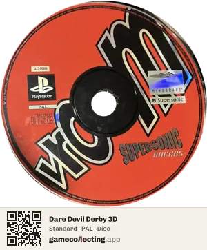 Dare Devil Derby 3D PlayStation, PAL disc