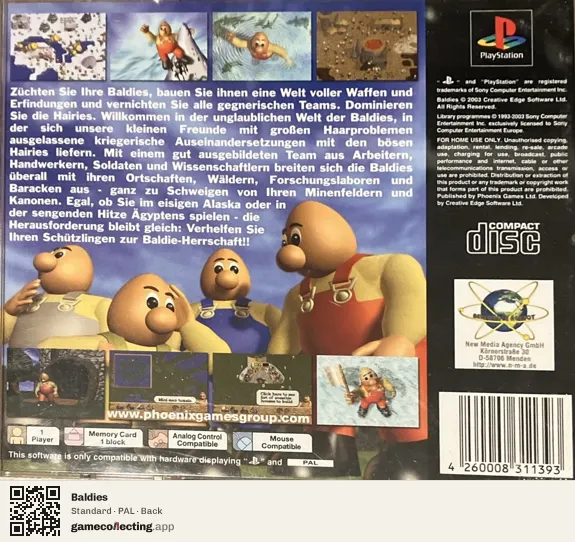 Baldies PlayStation, PAL box back