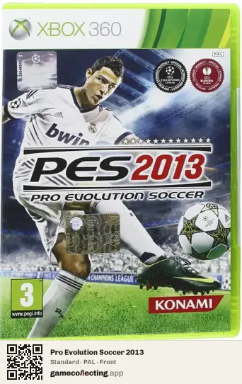 Pro Evolution Soccer 2013 Xbox 360, PAL box front