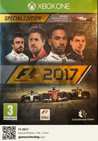 F1 2017 Xbox One, PAL box front