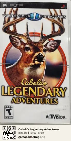 Cabela's Legendary Adventures PlayStation Portable, NTSC box front