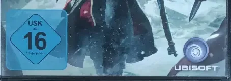 Assassin's Creed Rogue, the USK square on its front