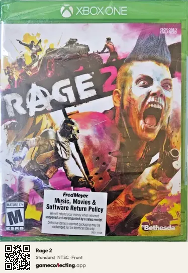 Rage 2 Xbox One, NTSC box front