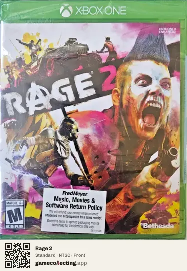 Rage 2 Xbox One, NTSC box front