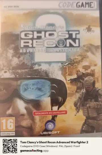 Tom Clancy's Ghost Recon Advanced Warfighter 2 Computer, Spain box front