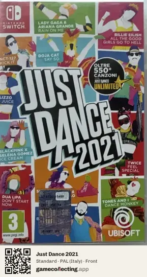 Just Dance 2021 Nintendo Switch, Italy box front