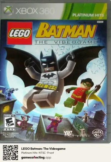 LEGO Batman: The Videogame Xbox 360, NTSC box front