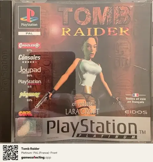 Tomb Raider PlayStation, France box front