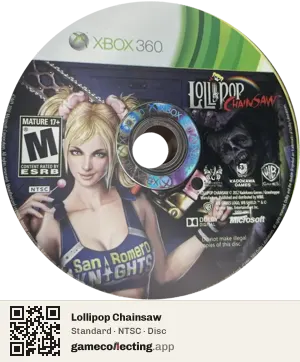 Lollipop Chainsaw Xbox 360, NTSC disc