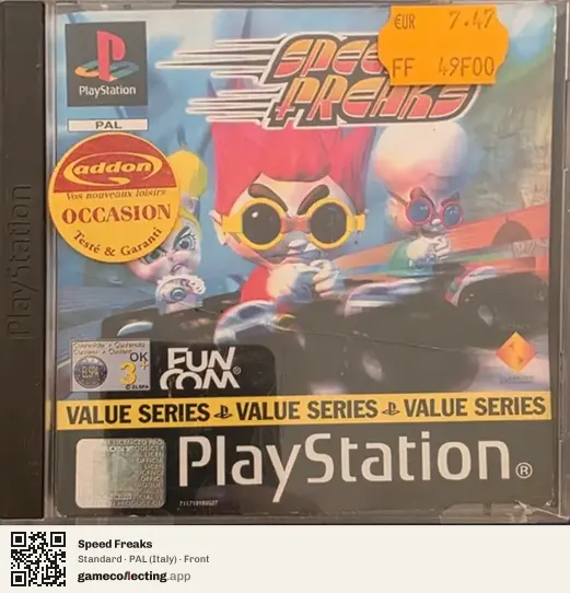 Speed Freaks PlayStation, Italy box front