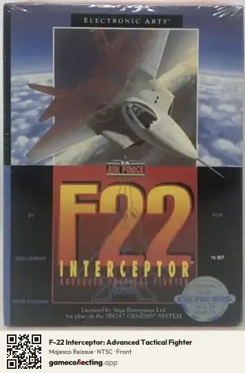 F-22 Interceptor: Advanced Tactical Fighter Sega Mega Drive / Genesis, NTSC box front