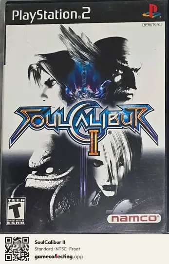 SoulCalibur II PlayStation 2, NTSC box front