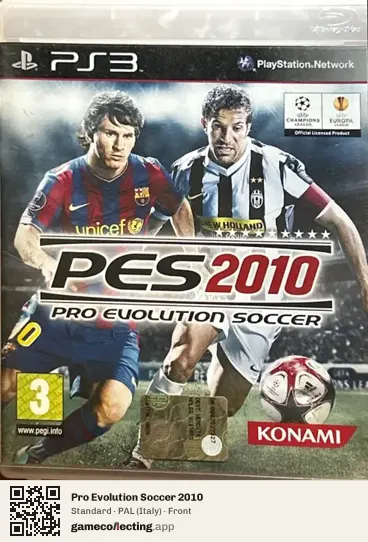 Pro Evolution Soccer 2010 PlayStation 3, Italy box front
