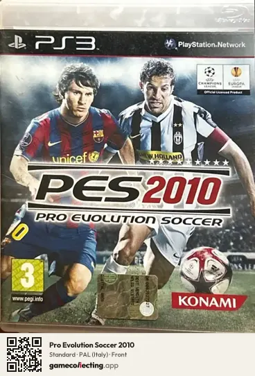 Pro Evolution Soccer 2010 PlayStation 3, Italy box front