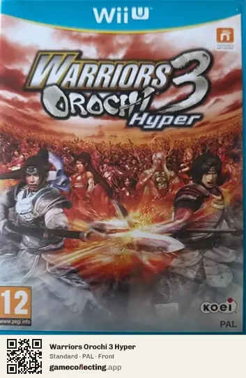 Warriors Orochi 3 Hyper Nintendo Wii U, PAL box front