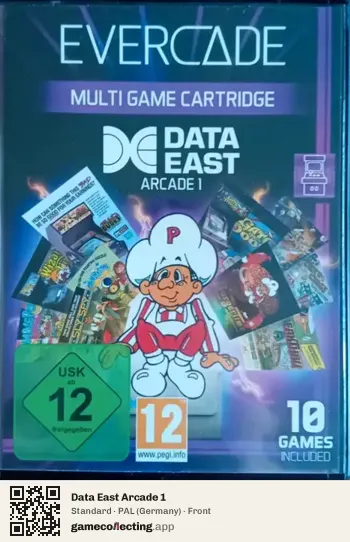 Data East Arcade 1 Evercade, Germany box front