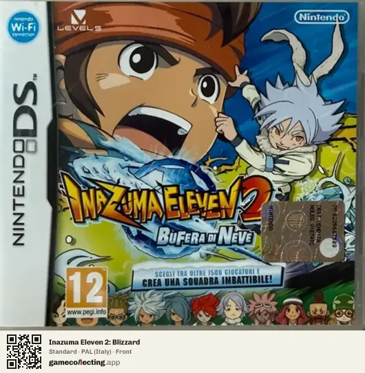 Inazuma Eleven 2: Blizzard Nintendo DS, Italy box front