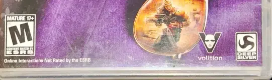 Saints Row IV, the ESRB box on its front