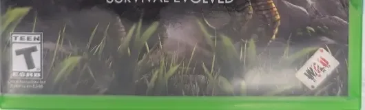 Ark: Survival Evolved, the ESRB box on its front