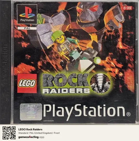 LEGO Rock Raiders PlayStation, United Kingdom box front
