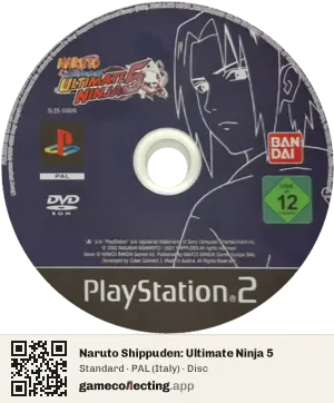 Naruto Shippuden: Ultimate Ninja 5 PlayStation 2, PAL disc