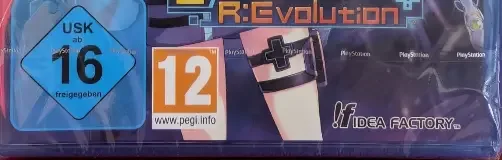 Neptunia Game Maker R:Evolution, the USK square on its front