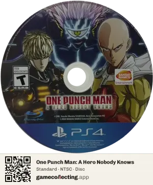 One Punch Man: A Hero Nobody Knows PlayStation 4, NTSC disc