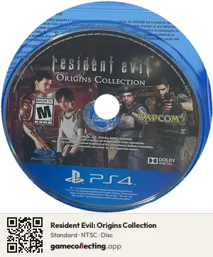 Resident Evil: Origins Collection PlayStation 4, NTSC disc