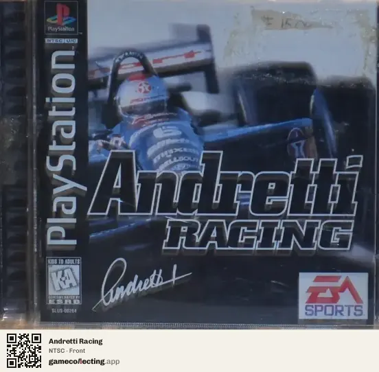 Andretti Racing PlayStation, NTSC box front