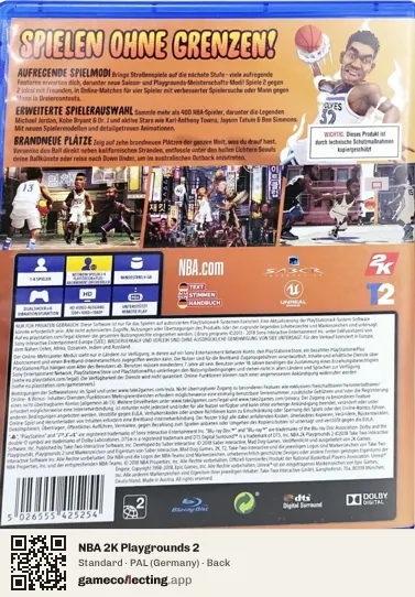 NBA 2K Playgrounds 2 PlayStation 4, Germany box back
