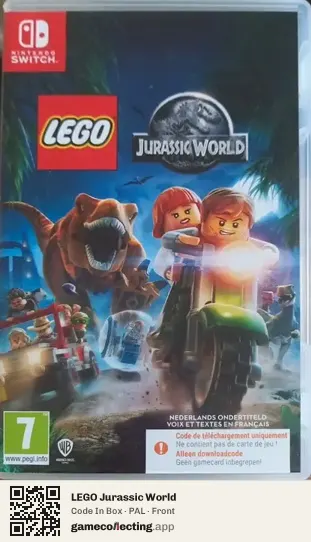 LEGO Jurassic World Nintendo Switch, PAL box front