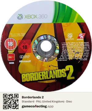 Borderlands 2 Xbox 360, PAL disc