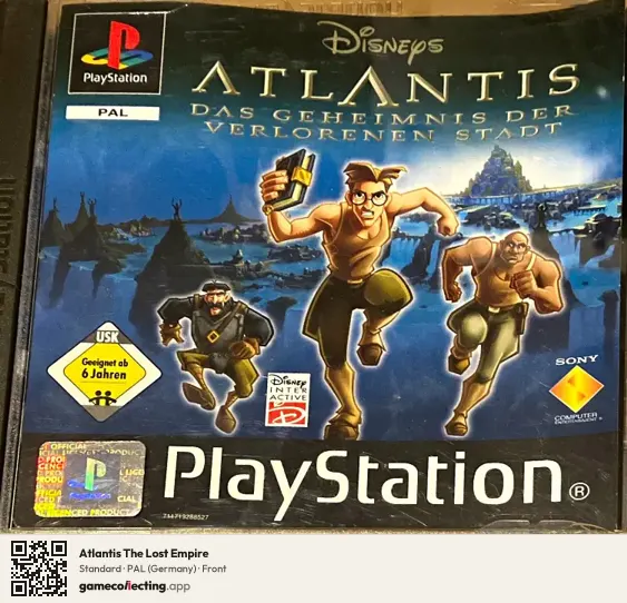 Atlantis The Lost Empire PlayStation, Germany box front