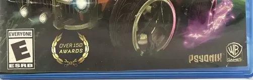 Rocket League, the ESRB box on its front