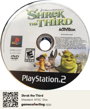 Shrek the Third PlayStation 2, NTSC disc